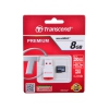 Карта памяти MicroSDHC 8GB Transcend Class10 + ридер P3 (TS8GUSDHC10-P3)
