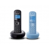 Р/Телефон Dect Panasonic KX-TGB212RU2 черный/голубой