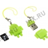 Qumo Fundroid <QM8GCR-MSD10-FD-GRN> MicroSDHC Memory Card 8Gb Class10 + USB  microSD Reader