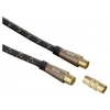 Кабель антенный Hama Coax (m)/Coax (f) 5м. Позолоченные контакты черный (00122427)