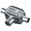 Сплиттер антенный Hama Coax (f)/2xCoax (m) серебристый (00122469)