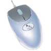 A4-Tech Mini Crystal Optical Mouse  <MOP-18-Neon Silver(5)> (RTL) 3but+Roll USB&PS/2 уменьшенная
