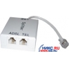 ADSL фильтр (вход 1XRJ-11 выход 2XRJ-11, ADSL+аналоговый телефон)