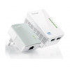 Адаптер POWERLINE 300MBPS TL-WPA4220 KIT TP-Link AV500 Комплект адаптеров Powerline с функцией усилителя беспроводного сигнала до 300 Мбит/с, скорость 500 Мбит/с по Powerline, 2,4 ГГц, 802.11b/g/n, 2 порта Fast Ethernet, HomePlug AV, Plug and Play, WiFi Clone, 2 устройства в комплекте (TL-PA4010 в к