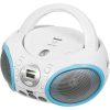 Аудиомагнитола BBK BX150U белый/голубой 4Вт/CD/CDRW/MP3/FM(an)/USB ((CDS) CD-МАГНИТОЛА BX150U Б/ГО)