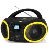 Аудиомагнитола BBK BX150U черный/желтый 4Вт/CD/CDRW/MP3/FM(an)/USB