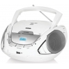 Аудиомагнитола BBK BX190U белый/серебристый 2.4Вт/CD/CDRW/MP3/FM(an)/USB