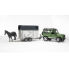 Игрушка Bruder Land Rover Defender с прицепом-коневозкой (02-592) (от 3 до 7 лет)