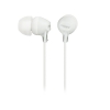 Наушники SONY MDR-EX15LPW вкладыши, цвет белый (MDREX15LPW.AE)
