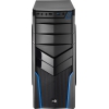 Корпус Aerocool [PGS-V] V2X чёрно-синий , ATX, без БП, 1х USB 3.0 + 2х USB 2.0. 1х 92мм вентилятор, петля для замка. (4713105952681)