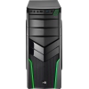 Корпус Aerocool [PGS-V] V2X чёрно-зелёный , ATX, без БП, 1х USB 3.0 + 2х USB 2.0. 1х 92мм вентилятор, петля для замка. (4713105952667)