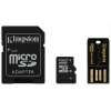 Карта памяти MicroSDHC 16GB Kingston Class10 + адаптер, ридер (MBLY10G2/16GB)