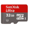 Флеш карта microSDHC 32Gb Class10 Sandisk SDSDQUIN-032G-G4 Ultra + SD Adapter 48MB/s