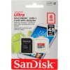 Флеш карта microSDHC 8Gb Class10 Sandisk SDSDQUAN-008G-G4A Ultra Android + adapter