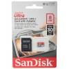 Флеш карта microSDHC 8Gb Class10 Sandisk SDSDQUIN-008G-G4 + adapter