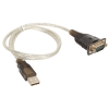Кабель-адаптер USB AM <-> COM DB9M(RS232) Orient USS-111N,chipset Prolific PL2303TA, поддержка Win 8/8.1, 0.8м, крепление гайки (29827)