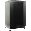NT PRACTIC 2 MG18-66 B Шкаф 19" напольный 18U 600*600, дверь со  стеклом, чёрный (3ч)