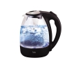 Чайник электрический HOME-ELEMENT HE-KT142 черный, корпус из пластика и стекла, объем 2 л, мощность 2200 Вт, закрытая спираль, установка на подставку