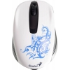 Мышь Genius NX-6510 белый/Tattoo оптическая (1000dpi) беспроводная USB для ноутбука (2but) (31030025102)