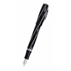 Ручка перьевая Visconti Divina Black Medium (26702) черн смола ребра сер 925пр перо золото 14К