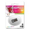 Флеш Диск Silicon Power 64Gb Touch T01 SP064GBUF2T01V1K USB2.0 черный/серебристый