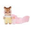 Игровой набор Sylvanian Families "Малыш Бельчонок" текстиль/ПВХ/пластмасса (от 4 лет) (3409)