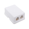 Розетка внешняя телефонная 2xRJ-12 6P4C двойная  TC-SB-2-6P4C-C2-WH