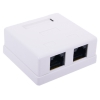Розетка внешняя Telecom RJ-45 (UTP) Cat. 6 двойная NA 123