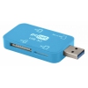 Устройство чтения карт памяти PC Pet BW-C308A blue голубой (all-in-1) USB3.0 ext