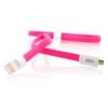 Кабель Gmini mCable MUS200F Pink, microUSB плоский кабель, 100 cm (АК-00000524)