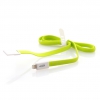 Кабель Gmini mCable MUS300F Green, Lightning кабель плоский, 100 cm (АК-00000531)