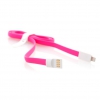 Кабель Gmini mCable MUS300F Pink, Lightning кабель плоский, 100 cm (АК-00000530)