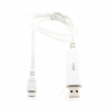 Кабель Gmini mCable MEL200 White, microUSB кабель с голубой подсветкой, 80 см (АК-00000517)