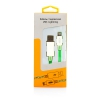 Кабель Gmini mCable MEL800 Green, Lightning кабель с зелёной подсветкой, 100 см (АК-00000686)