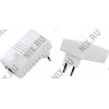 TRENDnet <TPL-408E2K> 500Mbps Powerline AV2 Adapter Kit (2 адаптера, UTP 10/100/1000Mbps,  Powerline 500Mbps)