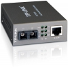 Медиаконвертер 2KM FX-TX MC100CM TP-Link Mедиаконвертер 10/100 Мбит/с RJ45 - 100 Мбит/с разъём SC (многомодовый оптоволоконный кабель), полнодуплексный, до 2км, переключающийся адаптер питания, возможность установки в шасси