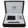 Набор подарочный Visconti Homo Sapiens Bronze f.pen+cufflinks+wallet (009-113-46602F-010) черный (F)