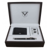 Набор подарочный Visconti Homo Sapiens MAXI Steel f.pen+cufflinks+wallet (008-113-59199F-011) черный