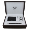 Набор подарочный Visconti Homo Sapiens Steel roller+cufflinks+wallet (003-113-59299-011) черный перо палладий сталь