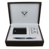 Набор подарочный Visconti Salvador Dali (005-124-66418M-015) синий (M) ручка перьевая, запонки, бумажник