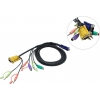 ATEN <2L-5303P> Кабель для KVM  переключателей  (PS/2+PS/2+Audio+Mic+VGA15M,  3м)