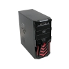 Корпус 3Cott 3C-ATX110GR "Gladiator" для игрового компьютера, ATX, блок питания 500 Вт, выходы USB 2.0x2, аудиовыход, микрофонный вход, красный