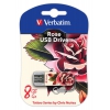 Флеш Диск Verbatim 8Gb Store n Go Mini Tattoo Rose 49881 USB2.0 белый/узор