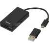 Разветвитель USB 2.0 Hama OTG Hub/Card/microUSB 1порт. черный (00054141)