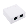 Розетка внешняя RJ-45 (UTP) 5E кат. двойная Telecom <TC-SB-2-8P8C-C5E-WH>