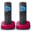 Р/Телефон Dect Panasonic KX-TGC312RUR черный/красный (труб. в компл.:2шт) АОН
