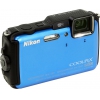 Nikon CoolPix AW120 <Blue> (16Mpx, 24-120mm, 5x,F2.8-4.9,  JPG,SD/SDXC, 3.0",GPS/ГЛОНАСС,USB2.0,WiFi,HDMI,Li-Ion)