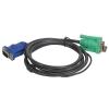 Шнур, мон+клав+мышь USB, SPHD15=>HD DB15+USB A-Тип ATEN (2L-5201U) Male-2xMale,  8+4 проводов, опрессованный,   1.2 метр., черный