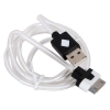 Кабель 3Cott 3C-LDC-064B-IP4, Apple 30-pin с подсветкой теплого оттенка, 1 м, черный