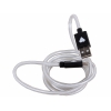 Кабель 3Cott 3C-LDC-065B-IP5, Apple Lightning MFI с подсветкой теплого оттенка, 1 м, черный